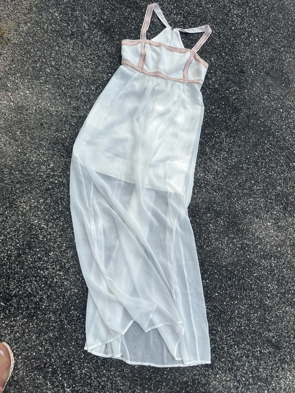 BCBG White Sheer Maxi Skirt